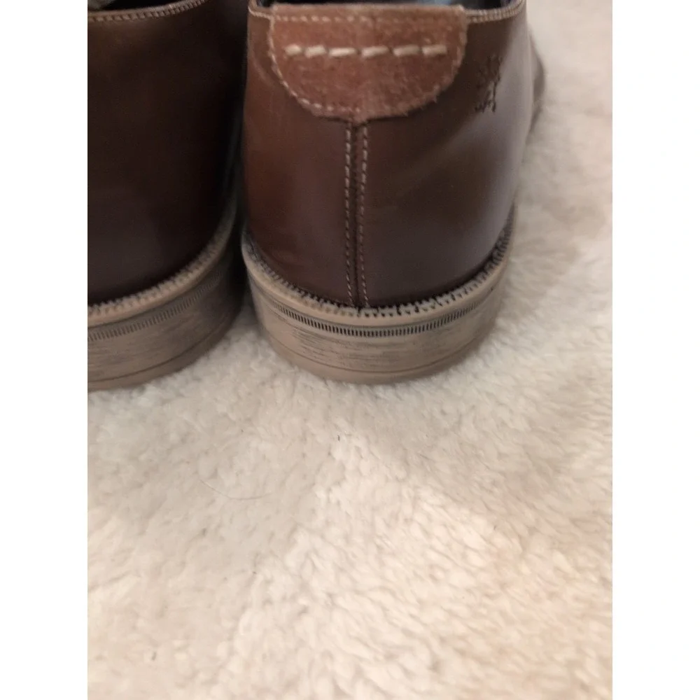 Stacy Adams Dress Shoe Mens Sz 9.5M Brown Suede Leather Oxford Derby Cap Toe EUC